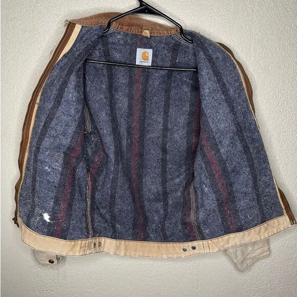 Vintage Carhartt Detroit Jacket Sun Faded Womens Small - Picture 8 of 9